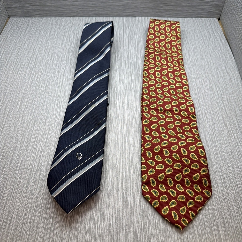 Christian Dior Silk Tie Brooks Brothers Tie Lot 2 Mens‎ Designer Neckties